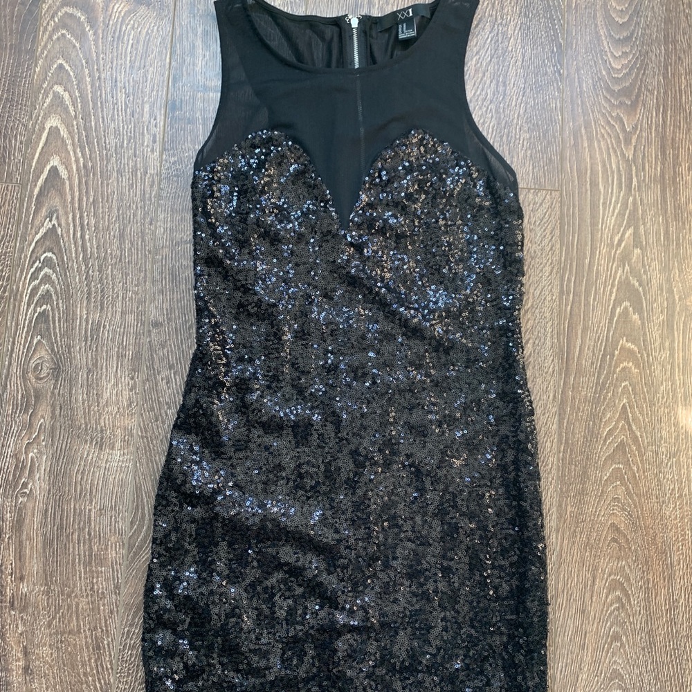 Black sequin dress